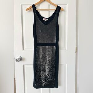 NEW! Vintage Yoanna Baraschi Original Knitwear Black Tank Sequin Dress Size M